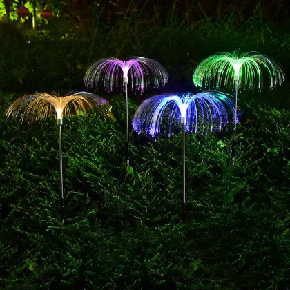 LED Solar Garden Lights - Waterproof Fiber Optic Patio & Pathway Lighting