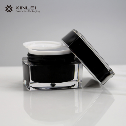 30g Black Acrylic Square Cream Bottle