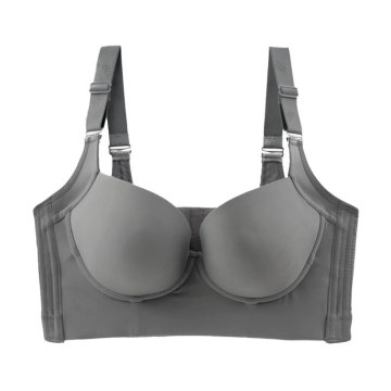 Plus Size Women's Deep-Cup Bra with Underwire and Back Fat Concealing Shaper for Full Support and Coverage