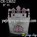 Special Pink Rhinestone Castle Princess Pageant Crown