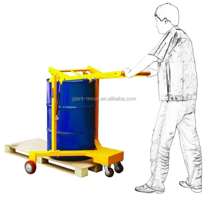 GIANT-MOVE Drum Mover Lifter Trolley - Manual Oil Drum Trolley 365kg