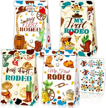 Mein erstes Rodeo -Geburtstagsfeier Gefälligkeiten: 12 PCs Süßigkeitenbeutel