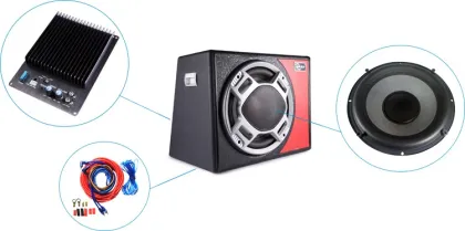 Leather Deep Bass Audio Car Subwoofer 12 For Sale