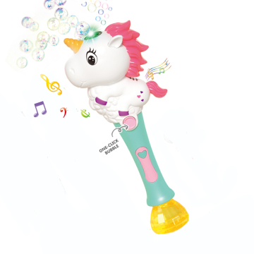 Unicorn Bubble Wand with Light and Music: Perfect Wedding Party & Summer Toy