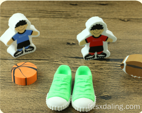 Nouveauté chaussures de football 3D colorées en forme de gomme