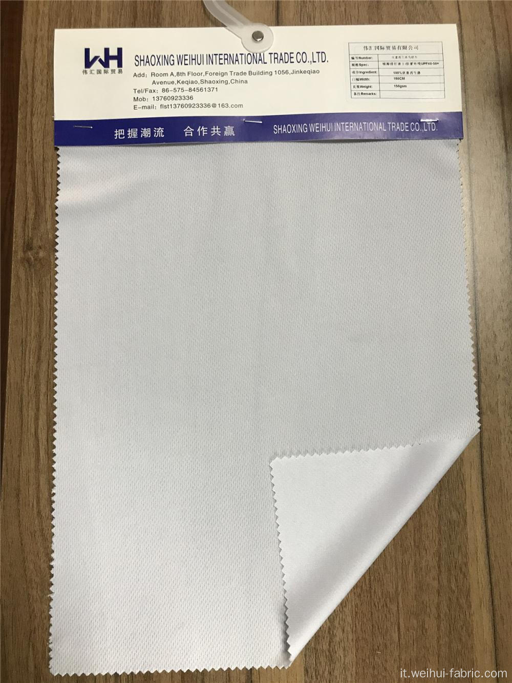Tessuti a maglia singola bianca 100T lavorati a maglia di alta qualità