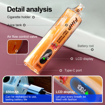 Original fihp vape shisha hookah 15000 puffs cigarette