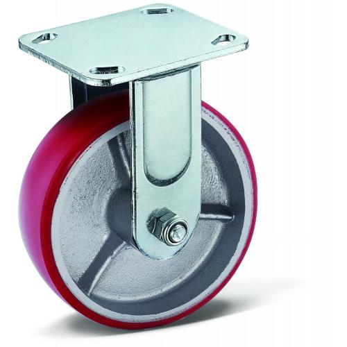 Caster Wheels Red Pu Cart Catters Heavy Duty PU Βιομηχανικούς τροχούς