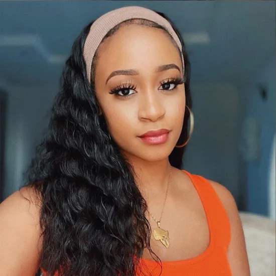 Wholesale Unprocessed Virgin Indian Curly Hair Glueless 200 Density Wig Vendors