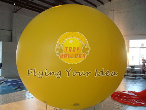 Big Yellow Inflatable Advertising Balloon With Full Digital Printing For Sporting Events