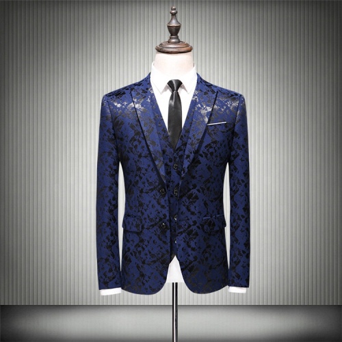 Top Design Men's Leather Breathable Wedding Suit