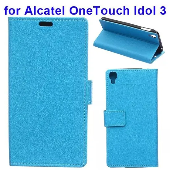 Karst Texture Wallet Style Flip Leather Cover for Alcatel One Touch Idol 3 Case