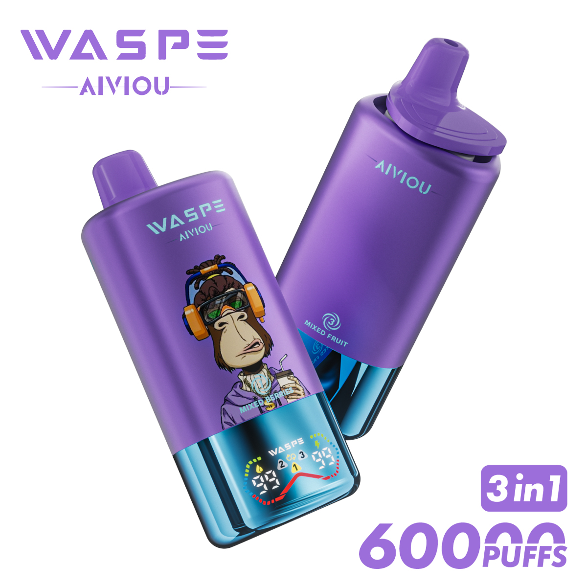 Waspe Aiviou 60000 Puffs 5% Nic Netherlands Wholesale