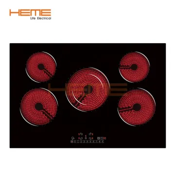 CE Approved Electric 5 Burner Built-in Ceramic Hob for Kitchen Appliances
