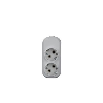 KAXIGE 2 Way 2 Gang 3P AC Electrical Extension Group Power Sockets