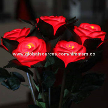 2014 fashion pretty customized promotional rose flower night lights