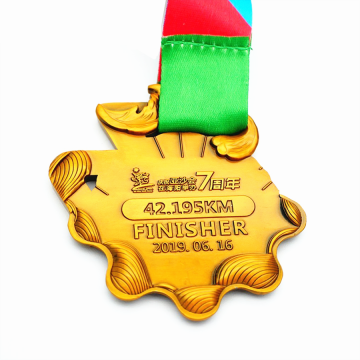 Προσαρμοσμένο χρυσό μετάλλιο Sandy Beach Finisher Medal