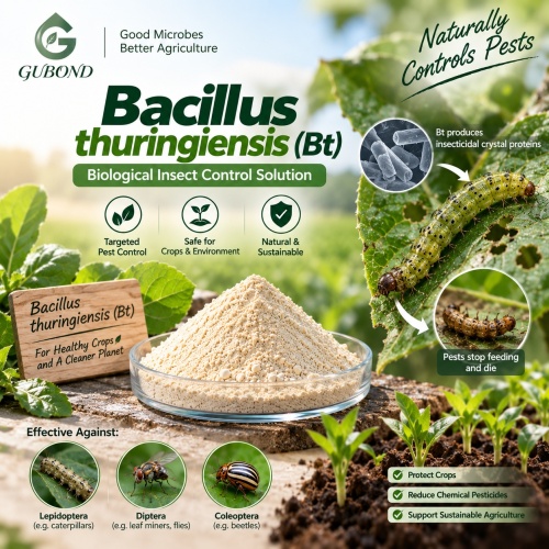 Bacillus thuringiensis (Bt) مسحوق مبيد حشري ميكروبي للزراعة