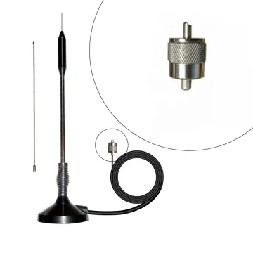 Tronix Universal T64001 CB Whip Antenna for Cars - 27MHz Stainless Steel Decoration Magnet Antenna