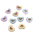 Resin Heart Biscuit Doll House Toys Sweet Food Cookies Miniature for DIY Earring Pendants Jewelry Accessories