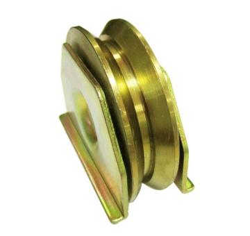 Y groove sliding gate wheel with double plates