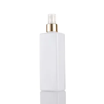 100ml 120ml 150ml 200ml shampoo lotion white cosmetic pet square shape plastic mist spray pump bottle