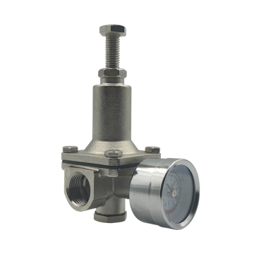Nickle Plated Pressure Reducing Pilot Valve with Water Flow Gauge (3/8-1/2 Inch)