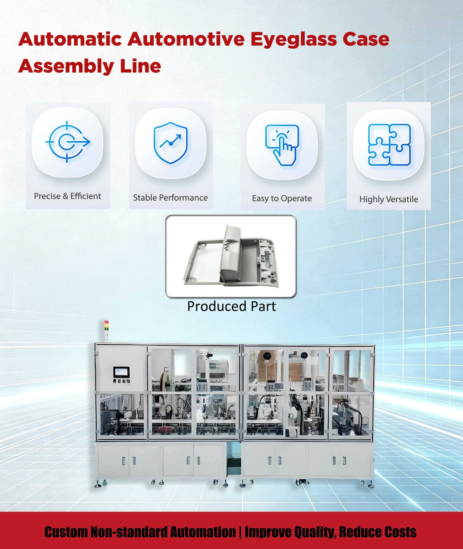 Automatic Automotive Eyeglass Case Assembly Line product 1