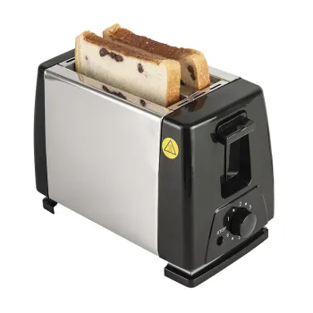 Stainless Steel 4-Slice Long Slot Digital Removable Crumb Tray Smart Toaster