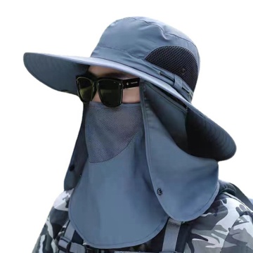 HM1025 Bucket Fishing Hat: Superior Sun Protection with Detachable Cape and Face Mask
