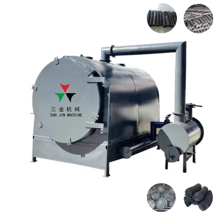 High-Quality Biochar Pyrolysis Machine for Coconut Shell and Wood Log