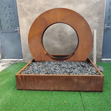 Corten Steel Water Bowl Dekorative Gartenbrunnen/Wasserfall