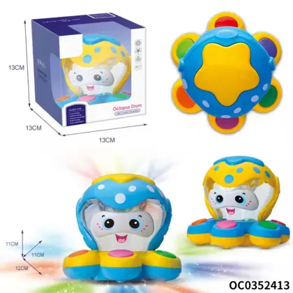 Cartoon Octopus Percussion Toy: Fun Musical Hand Drum for Babies