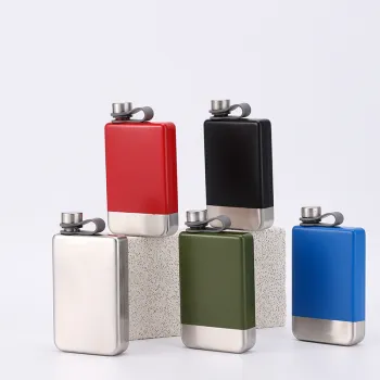 Stainless Steel Rectangular Outdoor Portable Liquor Hip Flask