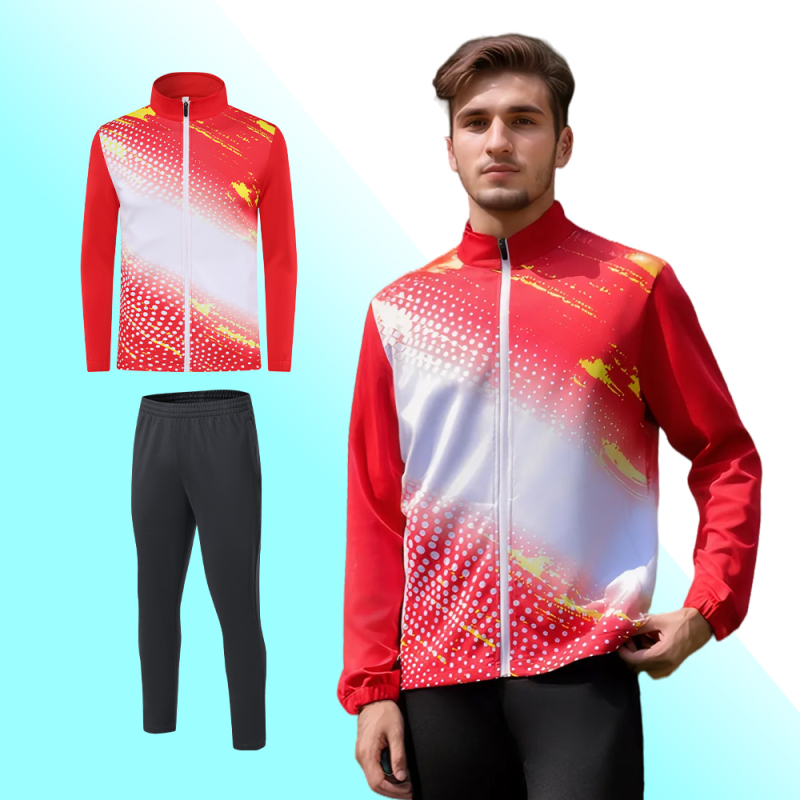 Two-Piece Jogging Suit with Zipper Closure