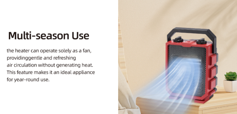 Hot Sale Milk House Utility Space Fan Portable Mini Electric Garage Heater with Handle Fast Heating Overheating Protection
