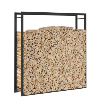 Iron Metal Wood Store Fireplace Log Rack Indoor Firewood Holder