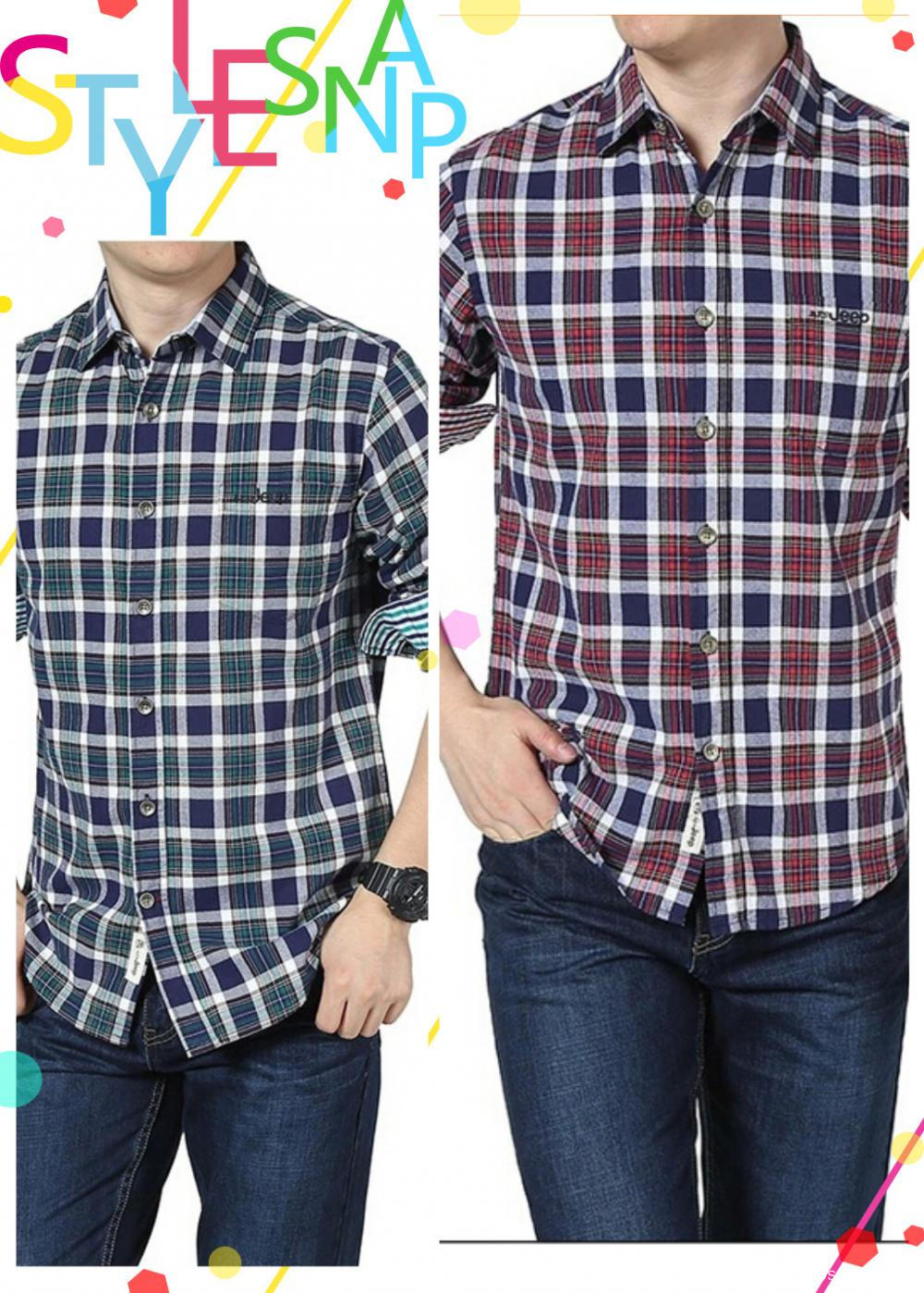 Men's traditional fit plaid flannel shirt