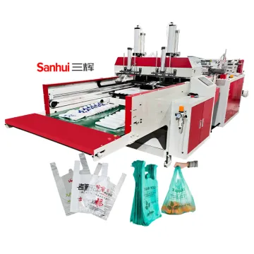 Full-Automatic Plastic Vest Bags & Carry Bag Making Machine with Punching Feature: High-Efficiency Production Solution