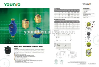 Kent type volumetric piston water meter
