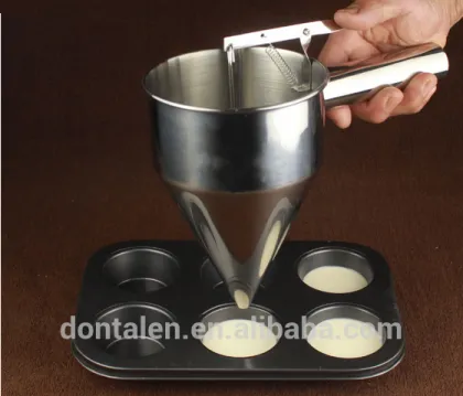 Update International Stainless Steel Donut Maker Piston Batter Funnel