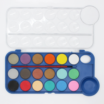 Non-Toxic Custom Colors Watercolor Paint Set with Brushes for Art