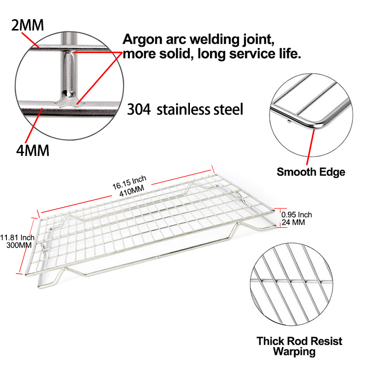 Stainless Barbecue Baking Bread Rack Cooling Tool Sets