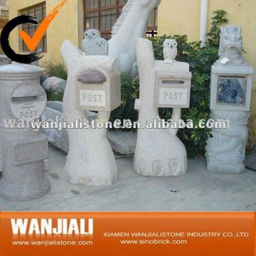 Grey Granite Stone Mailbox