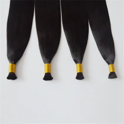 Brazilian bulk remy hair human braiding hair bulk on weft