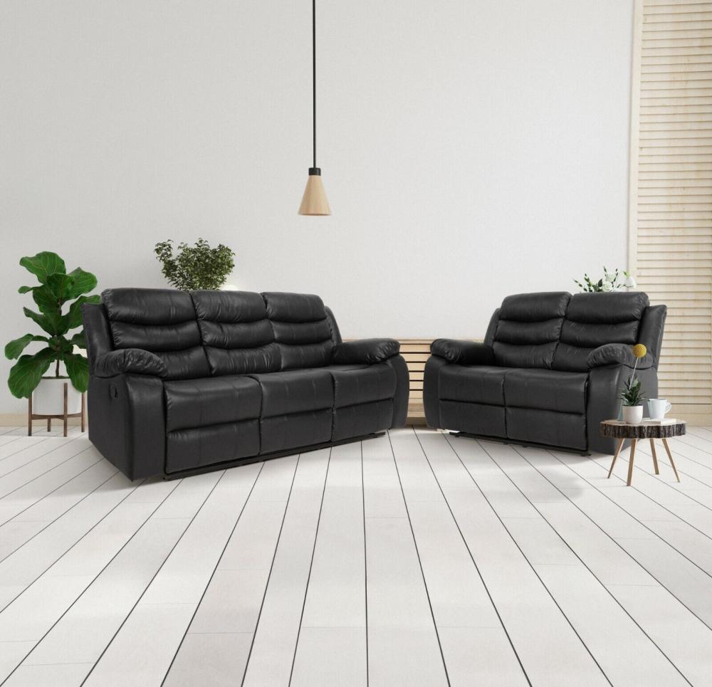 Sofa inclinable en cuir 3 ensembles de 2 places