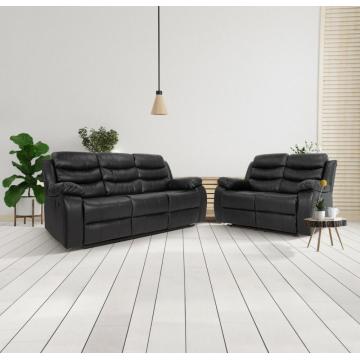 Leder -Liegesofa 3 2 Sitzer Set