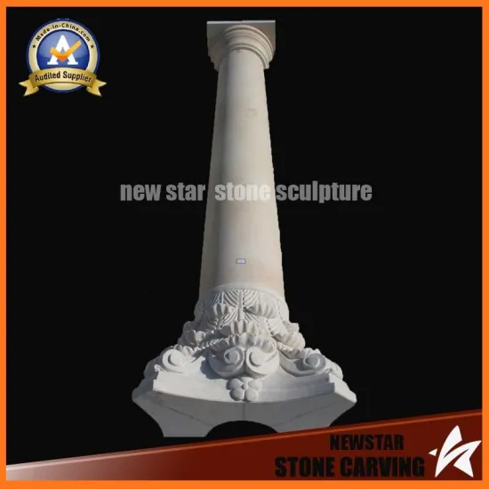 Outdoor Natural Carved Stone Half Hollow Columns