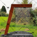 Corten Steel Round Sculpture Water Fountain For Garden