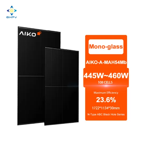Aiko Solar Panels: 445W, 450W, 455W, and 460W N-Type ABC Black Hole Series with Yard Mounts